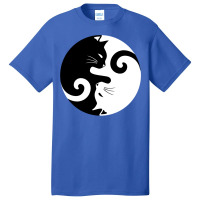 Ying Yang Cats   Black & White Basic T-shirt | Artistshot