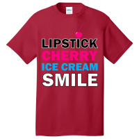 Lipstick Cherry Retro Basic T-shirt | Artistshot