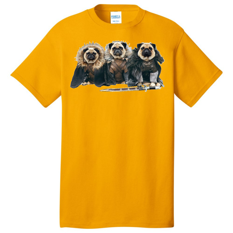 Pug Of Thrones Basic T-shirt by dallycoplina | Artistshot