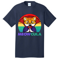 Meowcula Vampire Cat Dracula Basic T-shirt | Artistshot