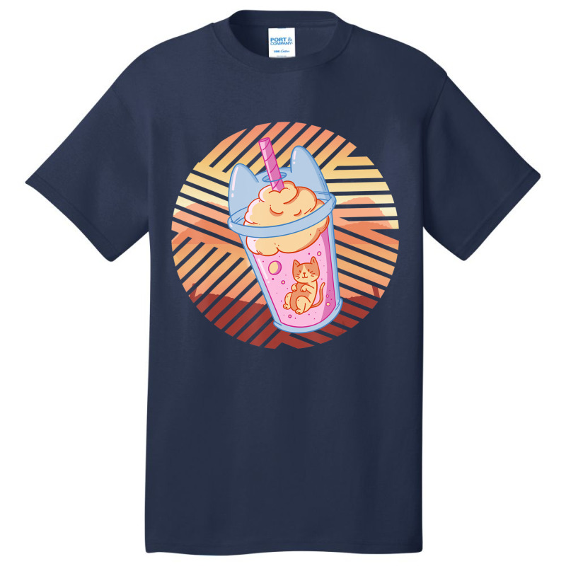 Cute Cat Coffee Mug Basic T-shirt | Artistshot