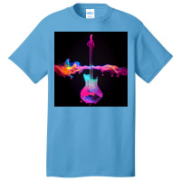 Radioactive Guitar On Colors Basic T-shirt | Artistshot