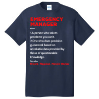 Emergency Manager Funny Management Definition Noun Basic T-shirt | Artistshot