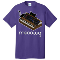 Synthesizer Cat Meow Basic T-shirt | Artistshot