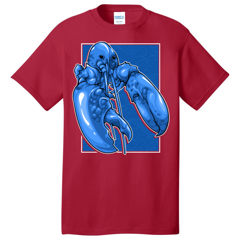 Funny Jumpscare Lobster Meme Blue Crustacean Pullo Basic T-shirt | Artistshot