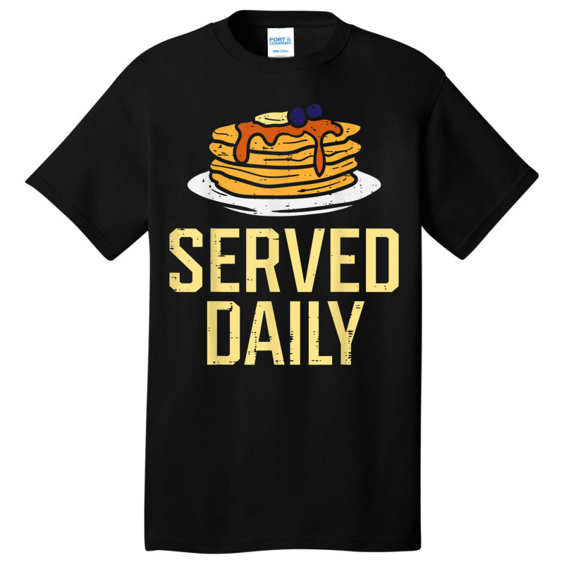 Pancakes Served Daily American Football Funny Spor Basic T-shirt | Artistshot