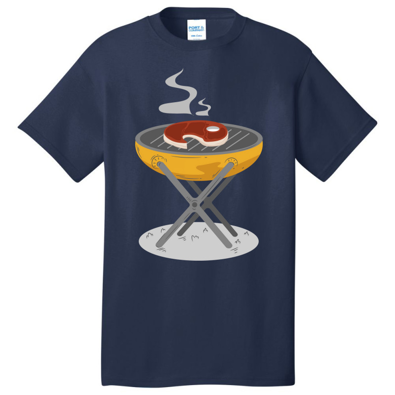 Barbecue Bbq Barbeque Grill Meat Girl Red Basic T-shirt by strosesimonsf | Artistshot