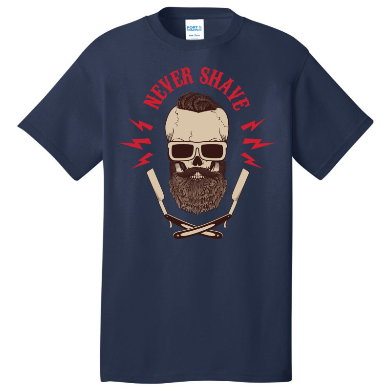 Never Shave Skull With Beard And Two Shaving Blade Basic T-shirt | Artistshot