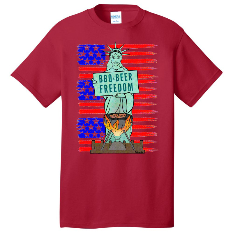 Bbq Beer Freedom Liberty Trending Basic T-shirt by strosesimonsf | Artistshot