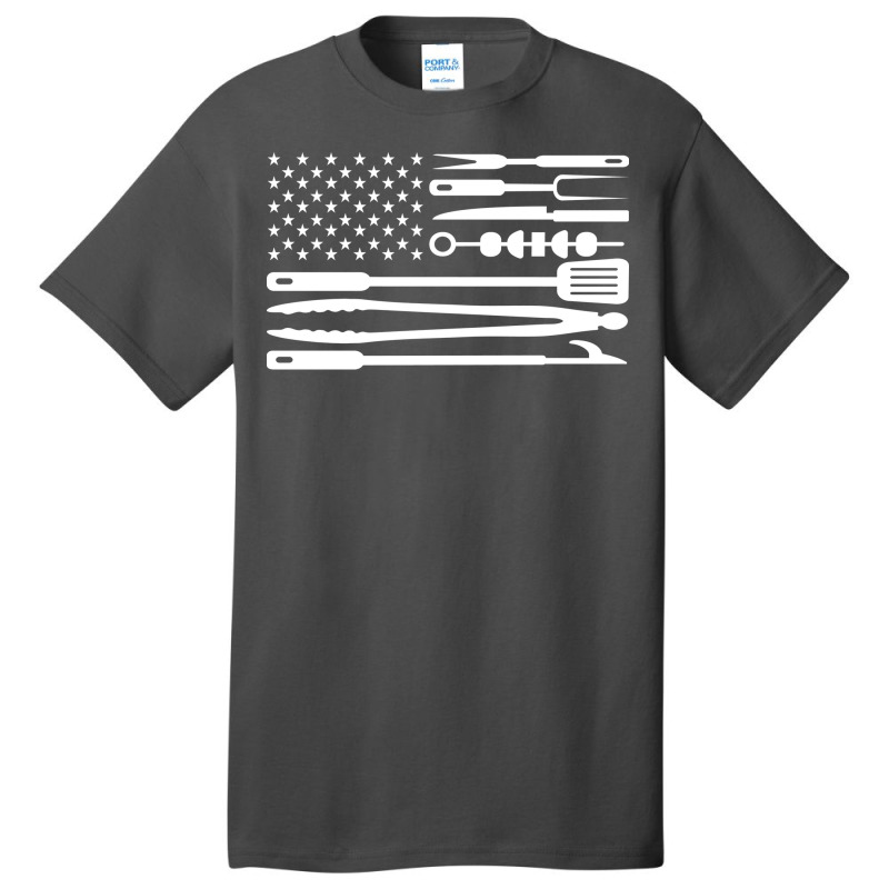 Bbq Flag Aesthetic Basic T-shirt by strosesimonsf | Artistshot