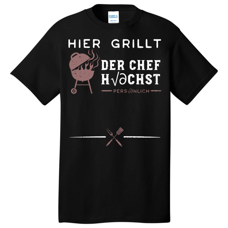 Hier Grillt Der Chef Hchst Persnlich Stars Basic T-shirt by strosesimonsf | Artistshot