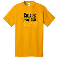 Cigars And Guitars Musician Music Lover Rock Funny Basic T-shirt | Artistshot