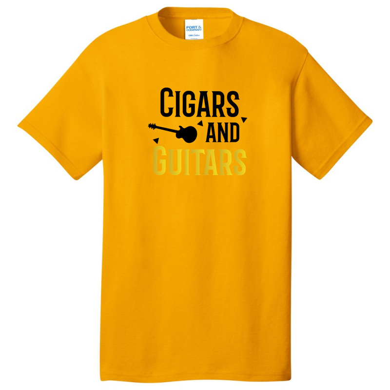 Cigars And Guitars Musician Music Lover Rock Funny Basic T-shirt | Artistshot