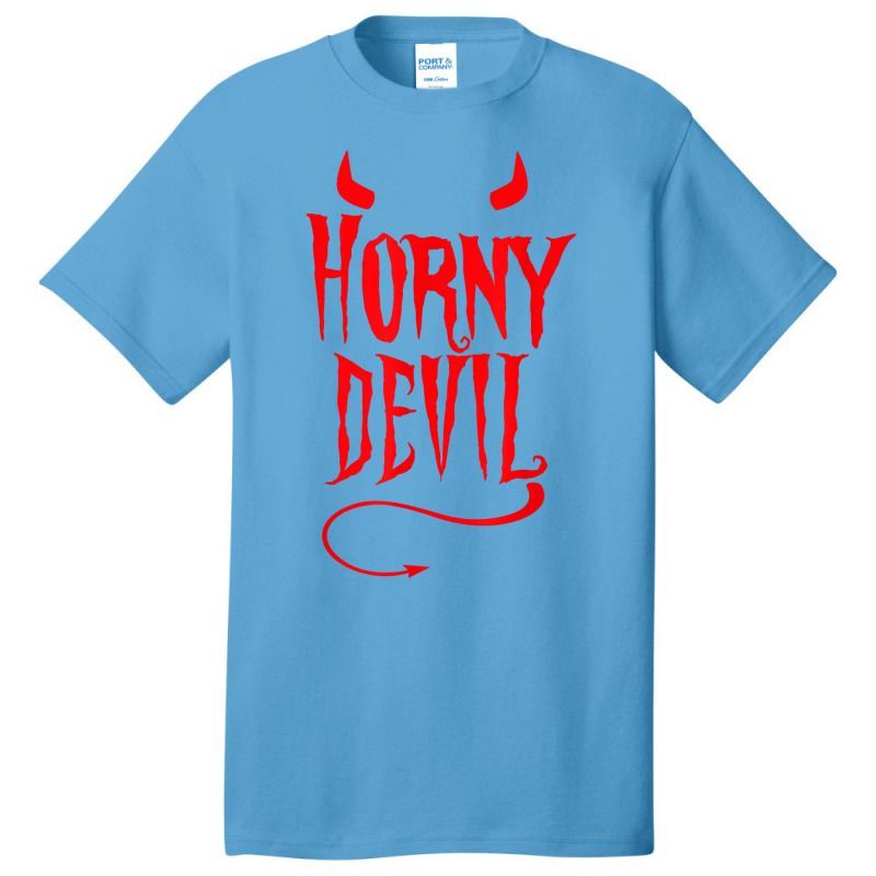 Horny Devil Sexy Sinner Horns Tail Adult Sinful Hu Basic T-shirt | Artistshot