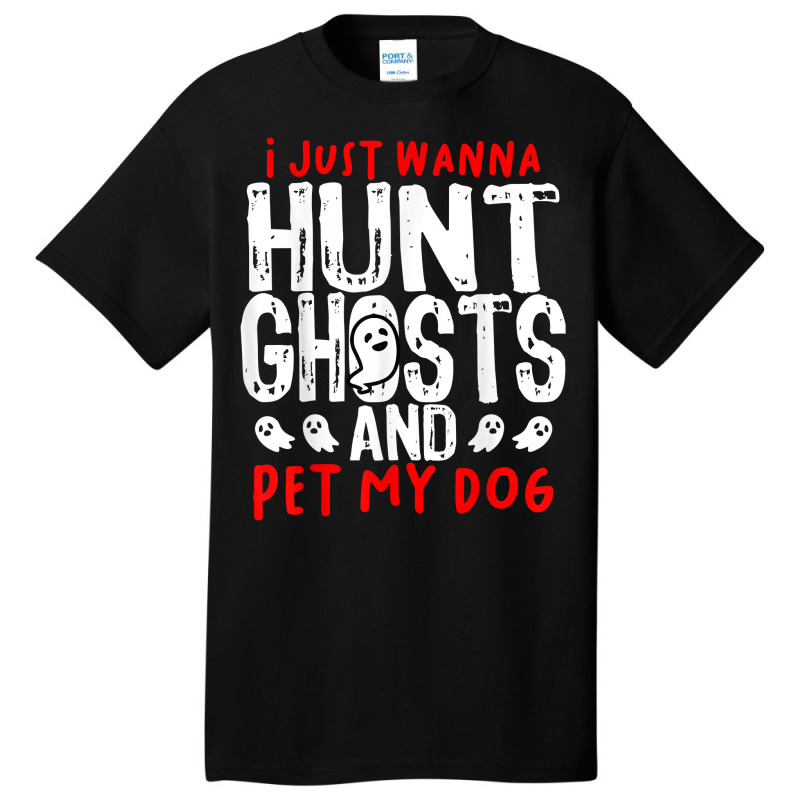 Ghost Hunter Paranormal Hunting Investigator Dog L Basic T-shirt by kulowbu | Artistshot