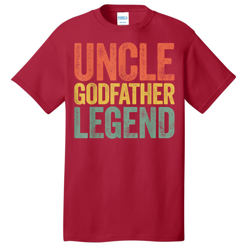 Mens Uncle Godfather Legend T Shirt Father's Day T Basic T-shirt | Artistshot