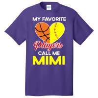 My Favorite Players Call Me Mimi Softball Basketba Basic T-shirt | Artistshot