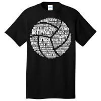 Volleyball Text Cool Funny Volleyball Lovers Gift Basic T-shirt | Artistshot