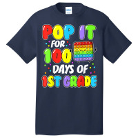 Kids Kids 100th Day Of School Pop It 100 Days Of 1 Basic T-shirt | Artistshot