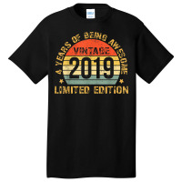 Four 4yr Bday Son Boy Funny 2019 4th 4 Year Old Bi Basic T-shirt | Artistshot