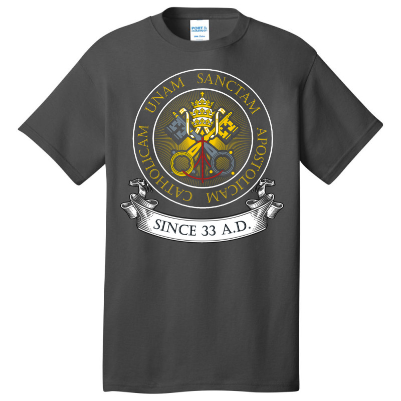 One Holy Catholic & Apostolic Church Catholic Lati Basic T-shirt | Artistshot