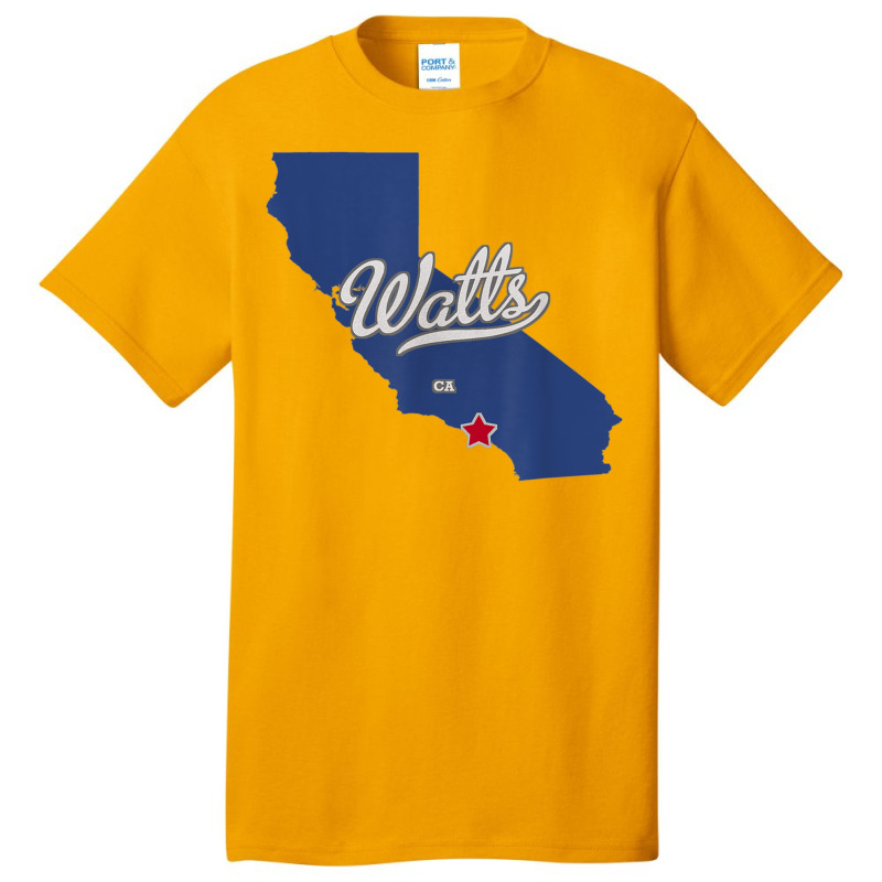 Watts California Los Angeles Ca Map T Shirt Basic T-shirt | Artistshot