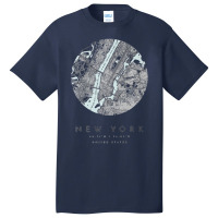 New York Coordinates Map Hometown Premium T Shirt Basic T-shirt | Artistshot