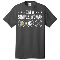 Im A Simple Woman 8 Ball Pool Cue Billiards Basic T-shirt | Artistshot