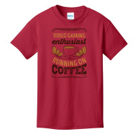 Trending Video Gaming Enthusiast Running On Coffee Gift Basic Youth T-shirt | Artistshot