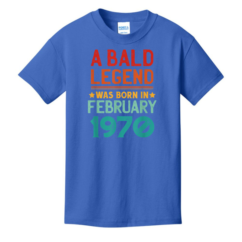 Mens Bald Men Born In February 1970 Funny T Shirt Basic Youth T-shirt | Artistshot