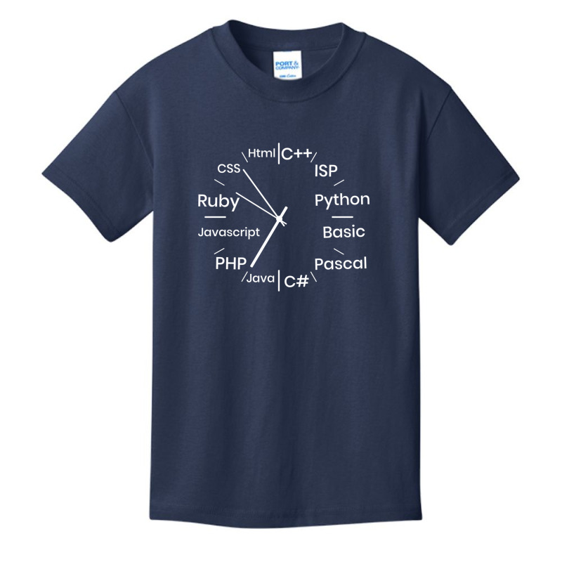 Programming Language Clock Computer Phyton Java Ru Basic Youth T-shirt by gabuya | Artistshot