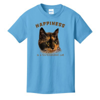 Cute, Calico Cat Happiness Is A Tortoiseshell Cat Basic Youth T-shirt | Artistshot