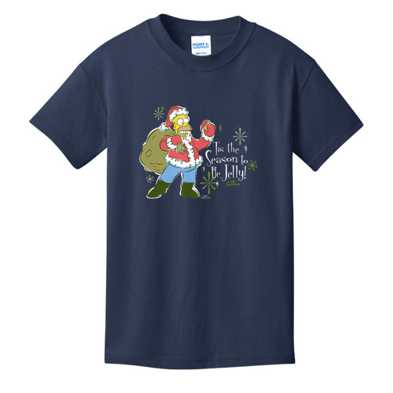 The Simpsons Christmas Homer Tis The Jelly Season! Basic Youth T-shirt by longdanouj | Artistshot