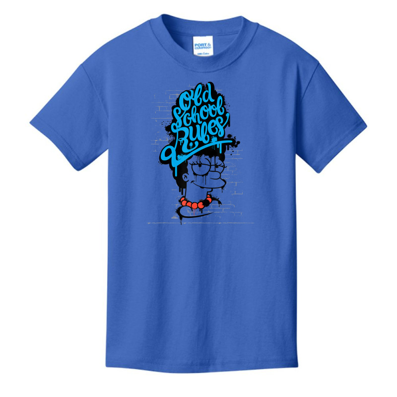 The Simpsons Marge Old School Rules Graffiti Basic Youth T-shirt by longdanouj | Artistshot