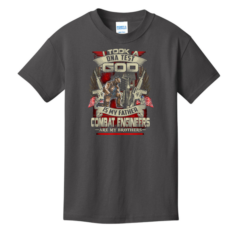 Combat Engineer T Shirt , I Took A Dna Test God Is Basic Youth T-shirt by heffopance | Artistshot