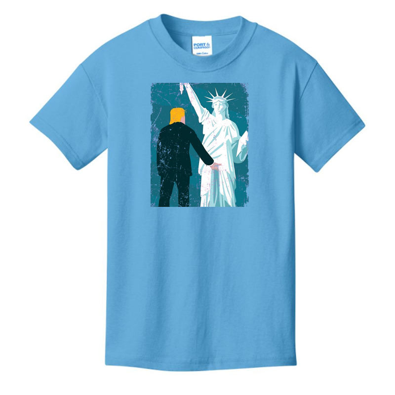 Political Trump Grabs Lady Liberty Basic Youth T-shirt | Artistshot