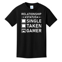 Relationship Status Single Taken Gamer Valentines Basic Youth T-shirt | Artistshot