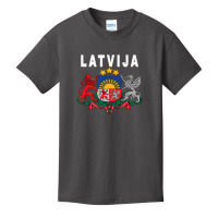 Latvian Language Latvija Emblem Premium T Shirt Basic Youth T-shirt | Artistshot