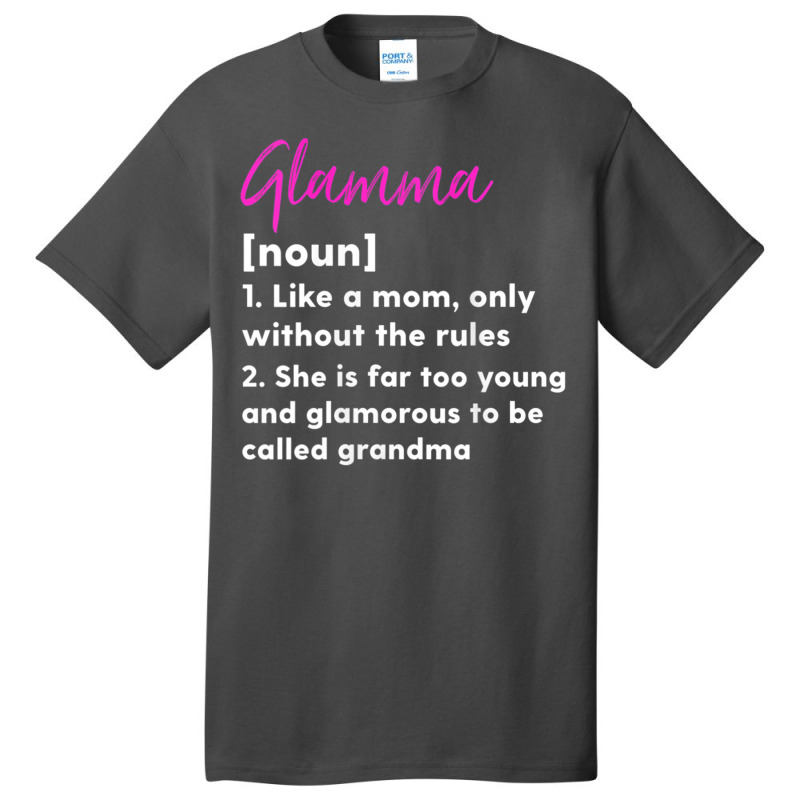 Womens Glamma Definition Funny Grandma Grandmother Basic T-shirt by aiiluurosy | Artistshot