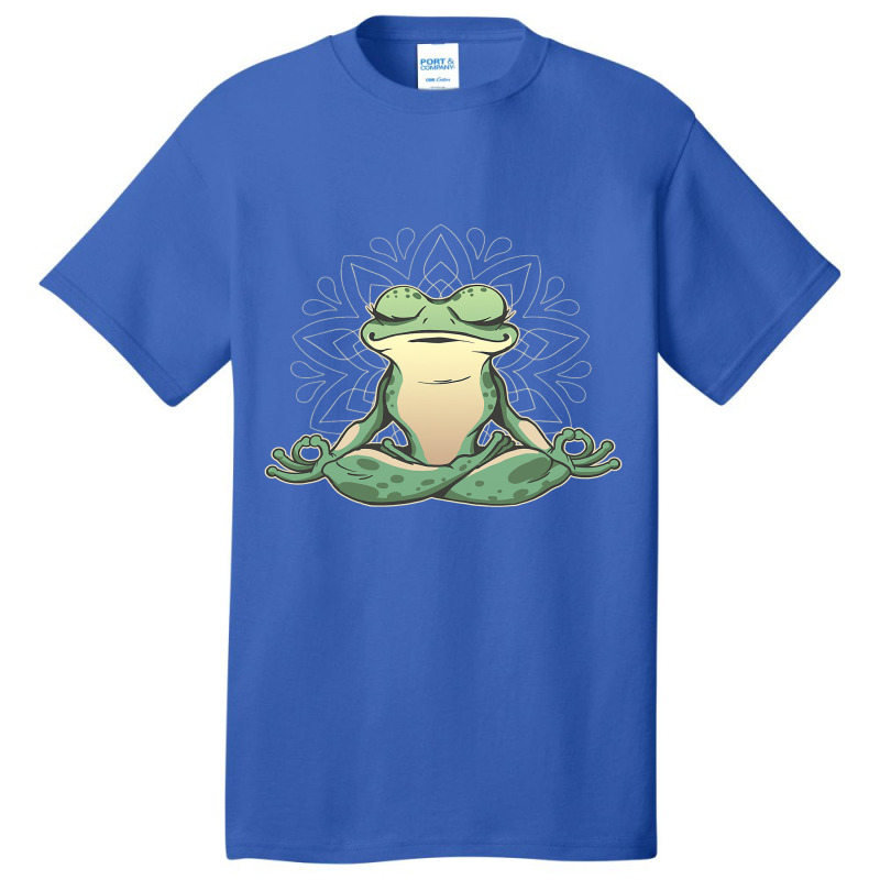 Meditating Yoga Frog Basic T-shirt by PattonPlacex | Artistshot