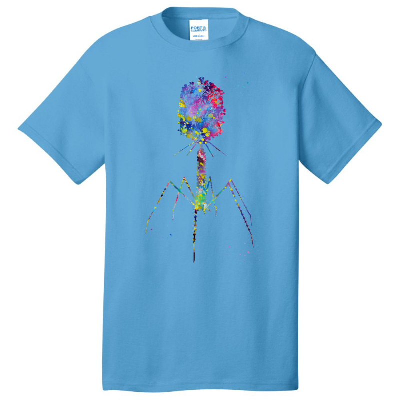 Bacteriophage Blue Basic T-shirt by trivysefad5 | Artistshot