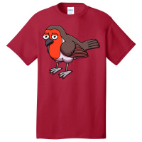 Sad Robin Bird Cartoon Music Basic T-shirt | Artistshot