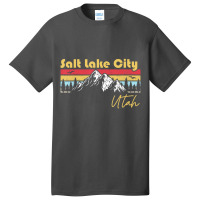 Salt Lake City Utah Roots Hometown Vintage Home St Basic T-shirt | Artistshot