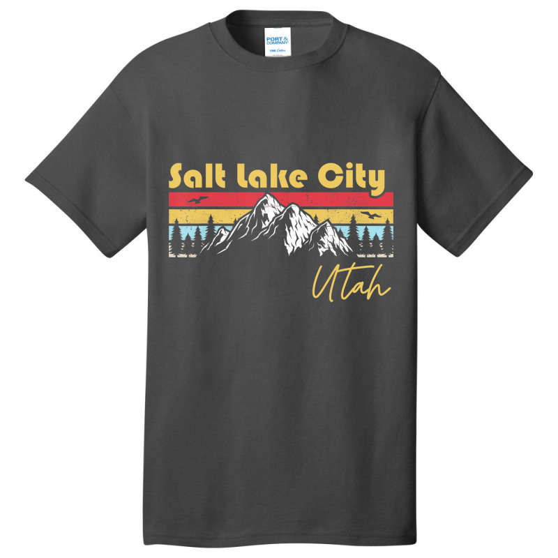 Salt Lake City Utah Roots Hometown Vintage Home St Basic T-shirt | Artistshot