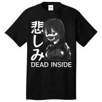 Dead Inside Japanese Sad Anime Girl Soft Grunge Em Basic T-shirt | Artistshot