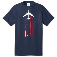 Trending B-52 Stratofortress Bomber Us Flag-eebnj Basic T-shirt | Artistshot