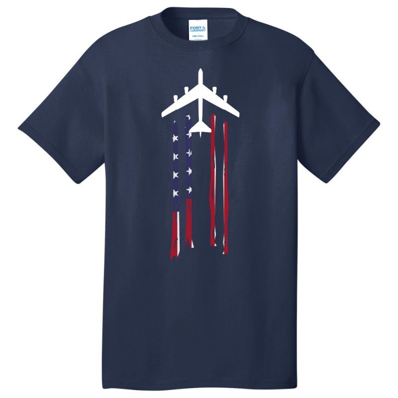 Trending B-52 Stratofortress Bomber Us Flag-eebnj Basic T-shirt by centralfantast | Artistshot