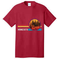 Retro Vintage Minnesota Mn 80s Lake Forest Mountai Basic T-shirt | Artistshot