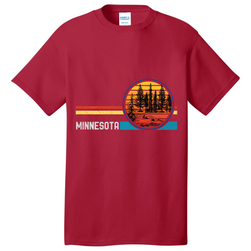 Retro Vintage Minnesota Mn 80s Lake Forest Mountai Basic T-shirt by genousuv | Artistshot