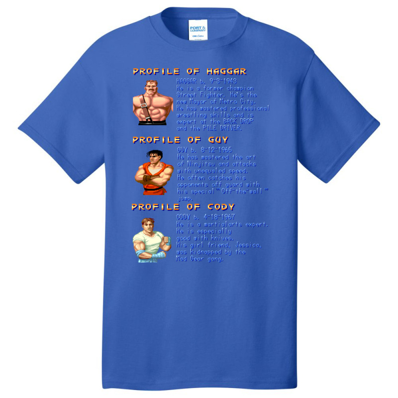 Final Fight Profiles Basic T-shirt by elmirnaswaa | Artistshot